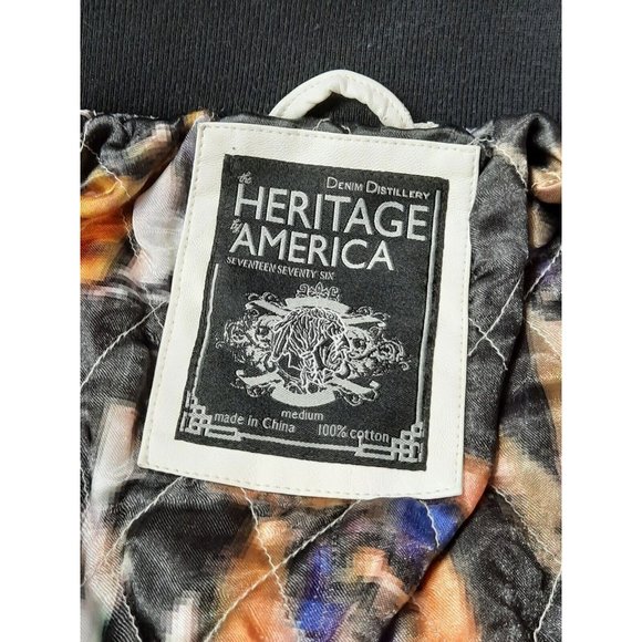 The Heritage by America Warriors Baseball 1776 Denim Jacket/Jersey Size M. Nice - Picture 10 of 13